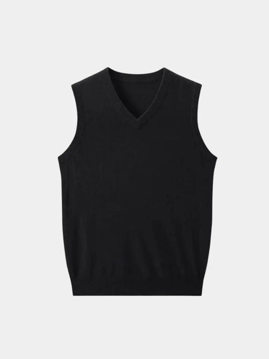 Men’s Cashmere Sweater – Neck Vest Soft Luxury Knit SPECTER