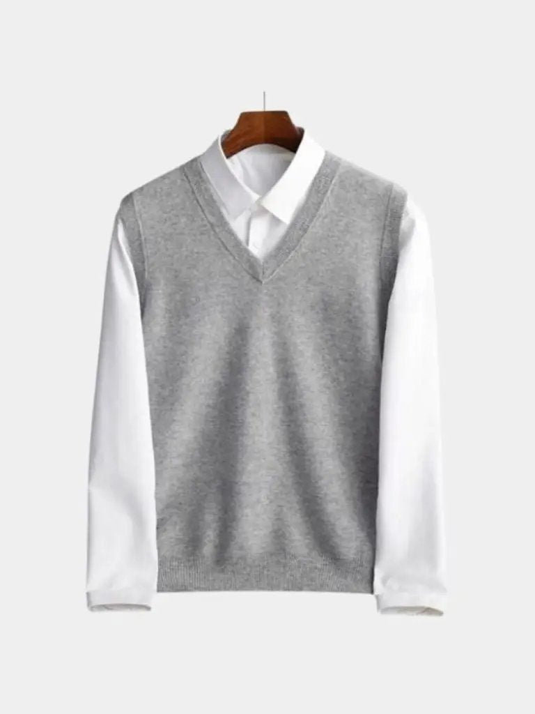 Men’s Knit Sweater – Merino Wool Vest Casual Everyday Knitwear SPECTER