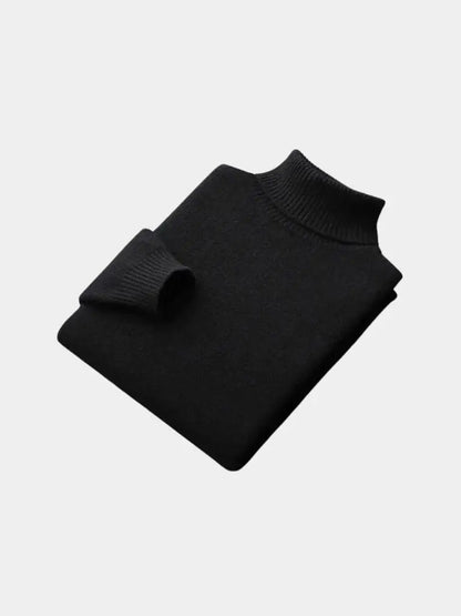 Men’s Knit Sweater – Merino Wool Turtleneck Casual Everyday Knitwear SPECTER