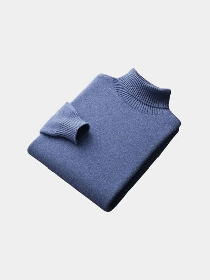 Men’s Knit Sweater – Merino Wool Turtleneck Casual Everyday Knitwear SPECTER