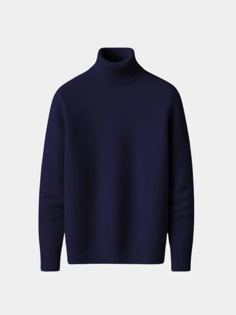 Men’s Sweater – Aurelius Wool Turtleneck Modern Everyday Design SPECTER