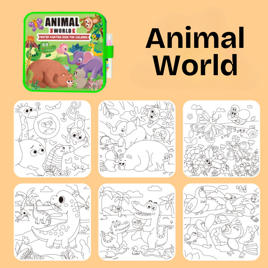 DoodleDry™ Mess-Free Reusable Water Coloring Book