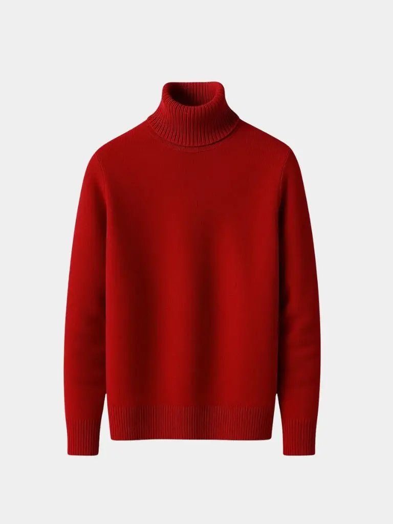 Men’s Sweater – Aurelius Wool Turtleneck Modern Everyday Design SPECTER