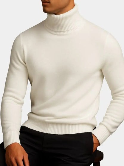 Men’s Sweater – Aurelius Wool Turtleneck Modern Everyday Design SPECTER