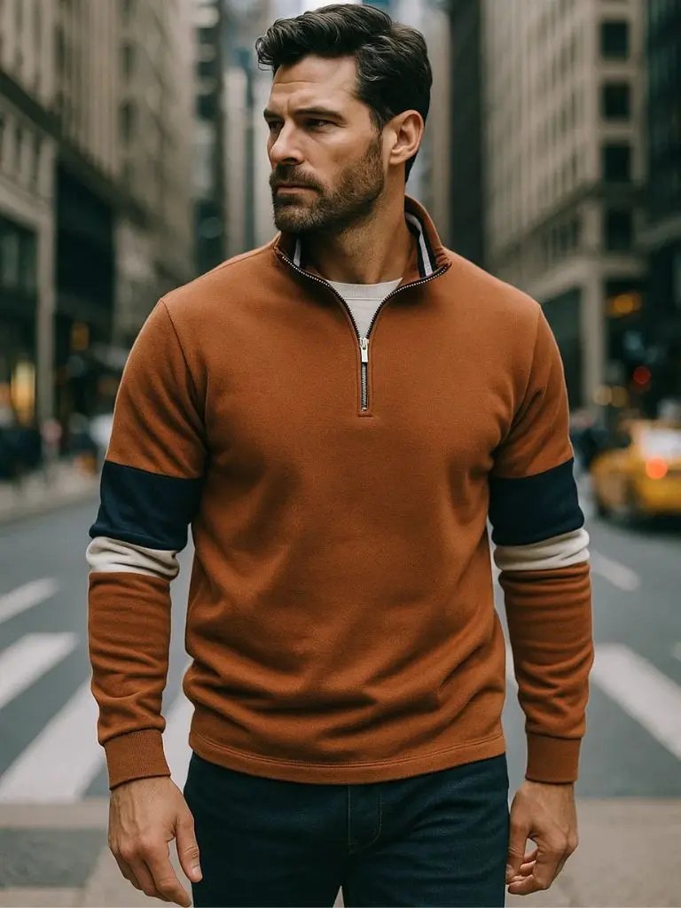 Men’s Knit Sweater – Zip Sweatshirt Pullover Casual Everyday Knitwear SPECTER