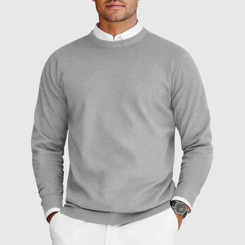 Men’s Tailored Crewneck Sweater – Signature Knit Design SPECTER LONDON