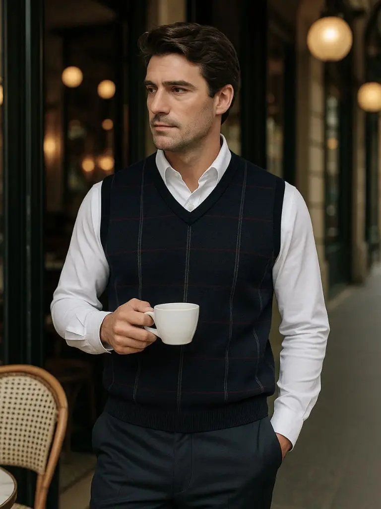 Men’s Jacket – Academic Checkered Kinit Modern Everyday Design SPECTER