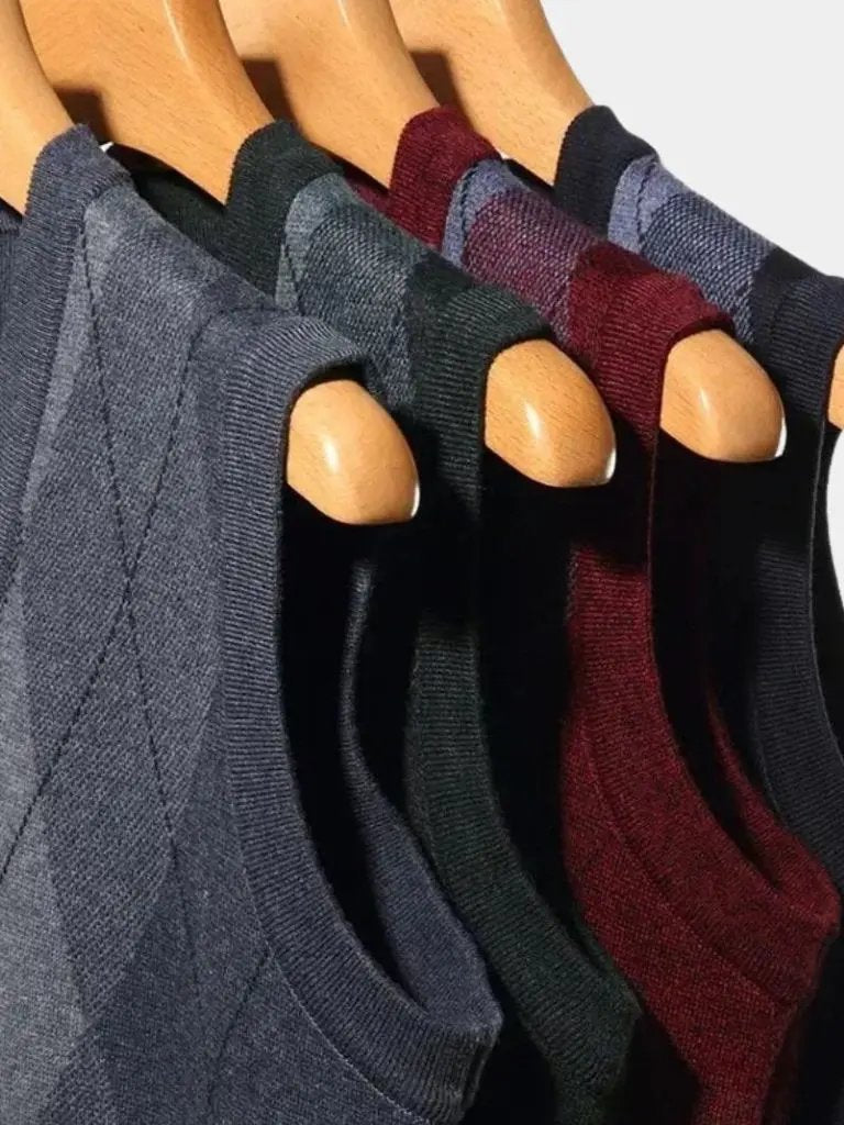 Men’s Knit Sweater – Academic Essential Vest Casual Everyday Knitwear SPECTER