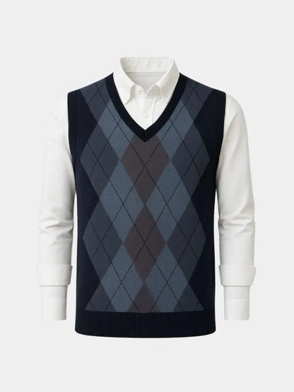 Men’s Knit Sweater – Academic Essential Vest Casual Everyday Knitwear SPECTER