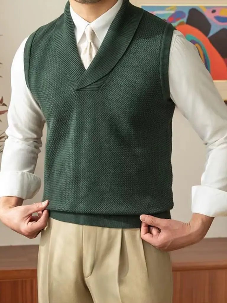 Men’s Knit Sweater – British Vest Waistcoat Casual Everyday Knitwear SPECTER