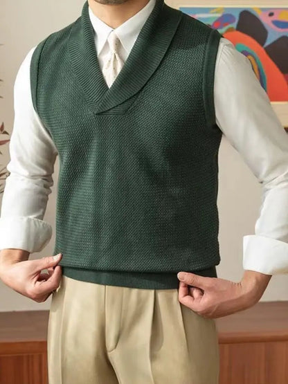 Men’s Knit Sweater – British Vest Waistcoat Casual Everyday Knitwear SPECTER
