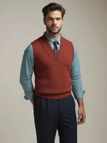Men’s Knit Sweater – British Vest Waistcoat Casual Everyday Knitwear SPECTER