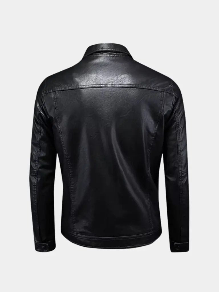 Men’s Leather Jacket – Bronze Rebel Classic Moto Style SPECTER