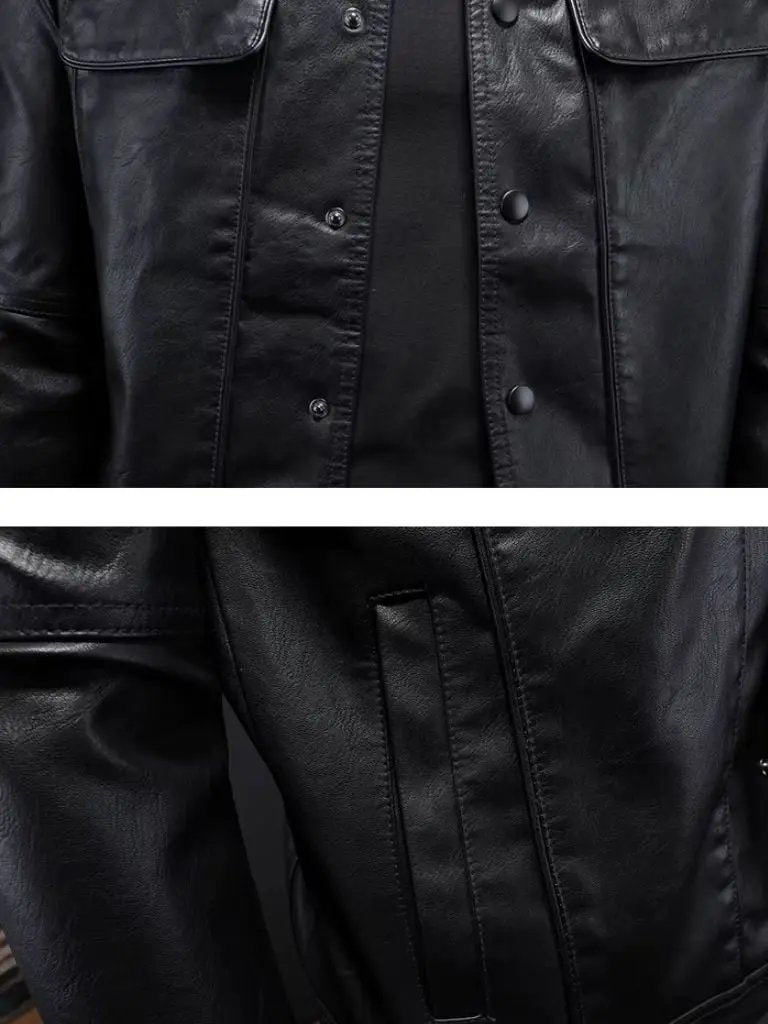 Men’s Leather Jacket – Bronze Rebel Classic Moto Style SPECTER