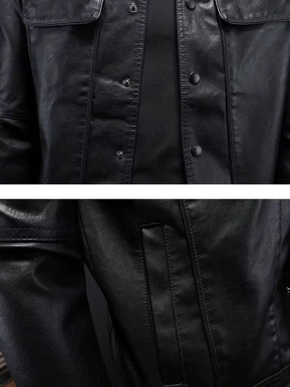 Men’s Leather Jacket – Bronze Rebel Classic Moto Style SPECTER