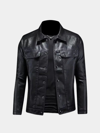 Men’s Leather Jacket – Bronze Rebel Classic Moto Style SPECTER