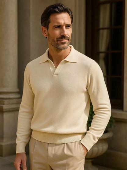 Men’s Knit Sweater – Polo Pullover Casual Everyday Knitwear SPECTER