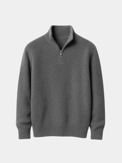 Men’s Knit Sweater – Highland Quarter Zip Casual Everyday Knitwear SPECTER