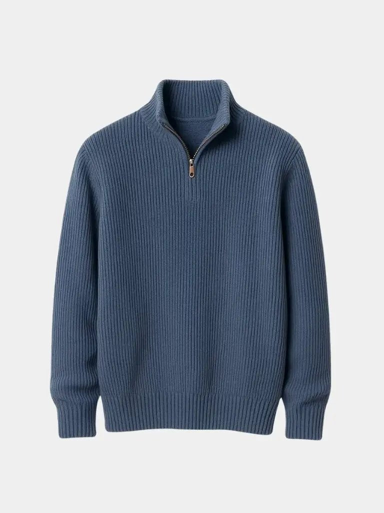 Men’s Knit Sweater – Highland Quarter Zip Casual Everyday Knitwear SPECTER