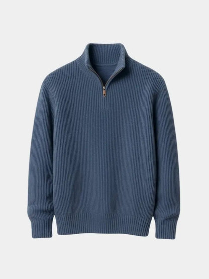 Men’s Knit Sweater – Highland Quarter Zip Casual Everyday Knitwear SPECTER