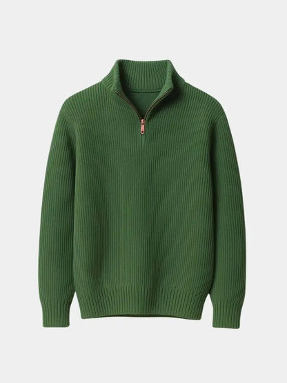 Men’s Knit Sweater – Highland Quarter Zip Casual Everyday Knitwear SPECTER