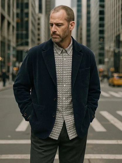 Men’s Corduroy Jacket – Retro Textured Design SPECTER