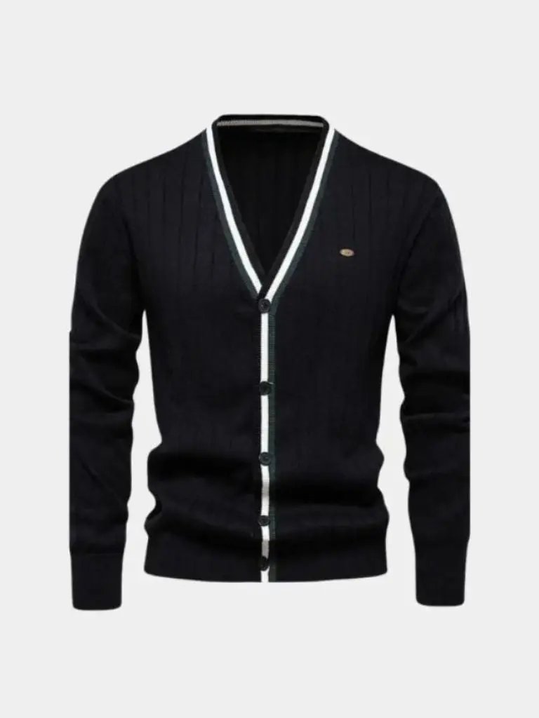 Men’s Cardigan Sweater – Cotton Button Casual Everyday Knitwear SPECTER