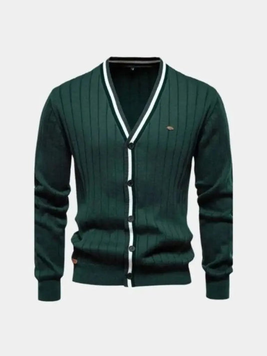 Men’s Cardigan Sweater – Cotton Button Casual Everyday Knitwear SPECTER