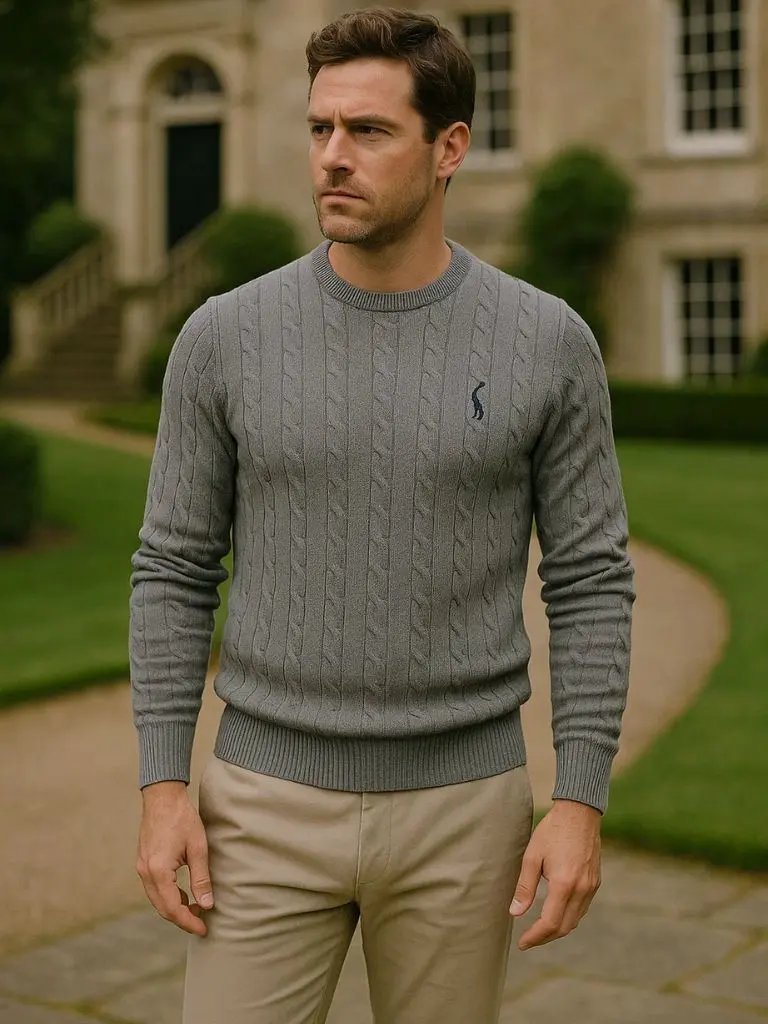 Men’s Knit Sweater – Cotton Crew Neck Casual Everyday Knitwear SPECTER