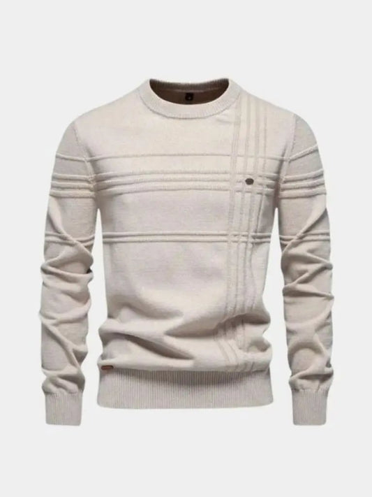 Men’s Knit Sweater – Cotton Knitted Stripped Casual Everyday Knitwear SPECTER