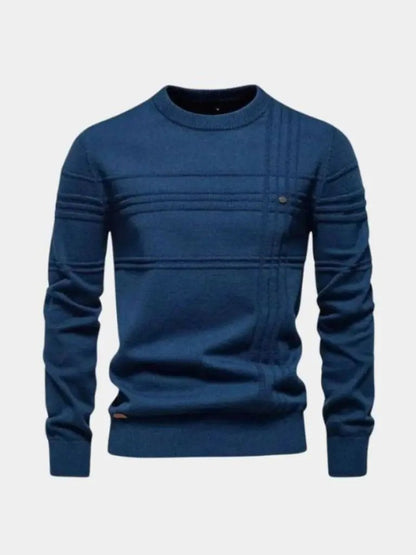 Men’s Knit Sweater – Cotton Knitted Stripped Casual Everyday Knitwear SPECTER