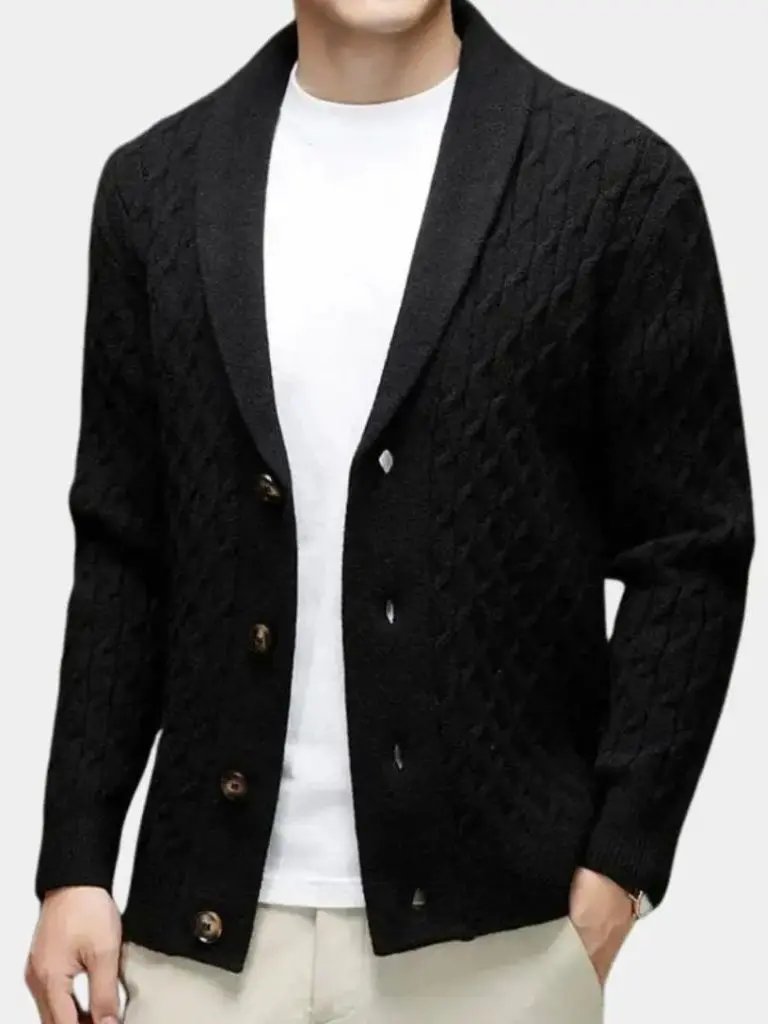 Men’s Cardigan Sweater – Cozy Casual Everyday Knitwear SPECTER