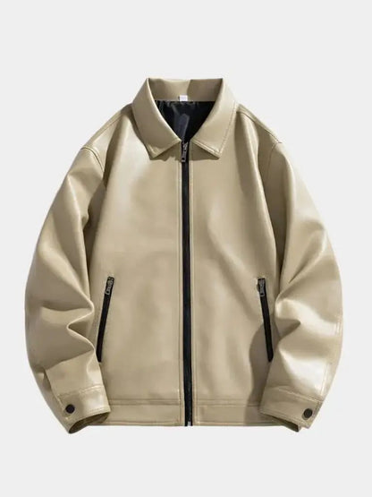 Men’s Leather Jacket – Denver Classic Moto Style SPECTER