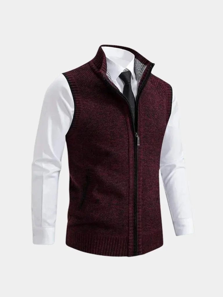 Men’s Full-Zip Sweater Vest – Modern Layered Style SPECTER LONDON