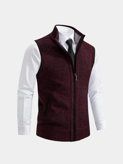 Men’s Full-Zip Sweater Vest – Modern Layered Style SPECTER LONDON