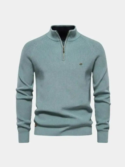 Men’s Knit Sweater – Elegant Quarter Zip Casual Everyday Knitwear SPECTER