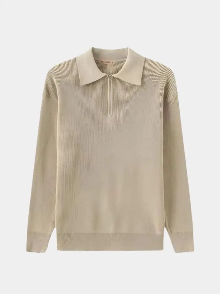 Men’s Knit Sweater – Essential Half Zip Casual Everyday Knitwear SPECTER