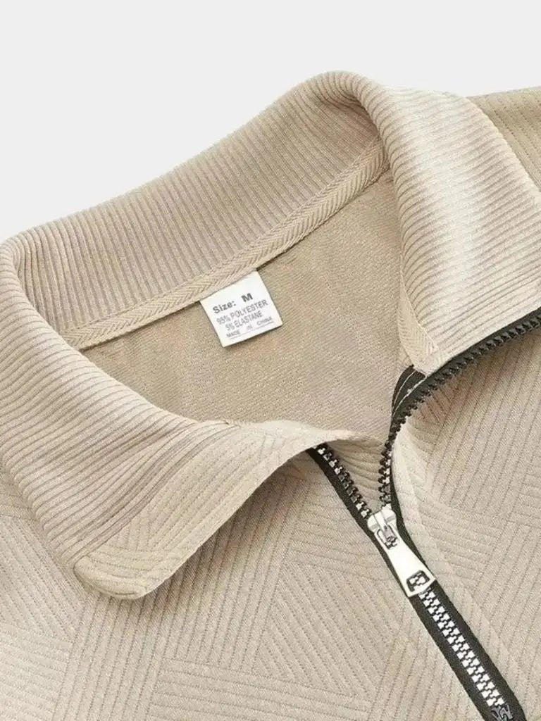 Men’s Knit Sweater – Essential Henley Quarter Casual Everyday Knitwear SPECTER