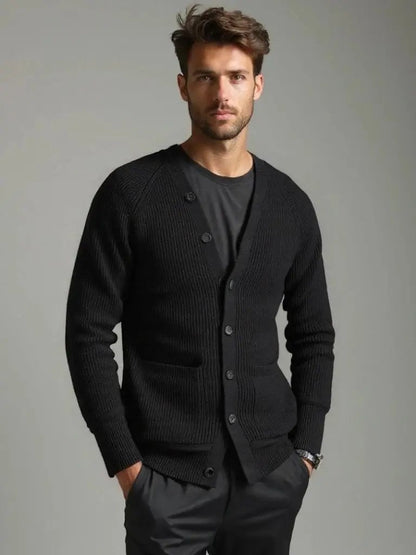 Men’s Cardigan Sweater – Essential Casual Everyday Knitwear SPECTER