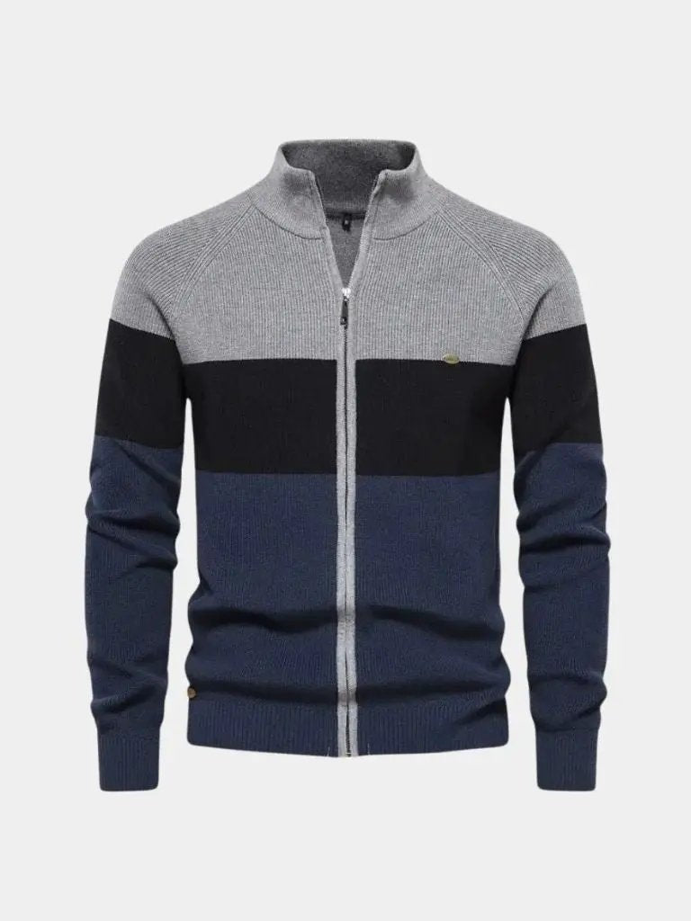 Men’s Knit Sweater – Essential Zipper Casual Everyday Knitwear SPECTER