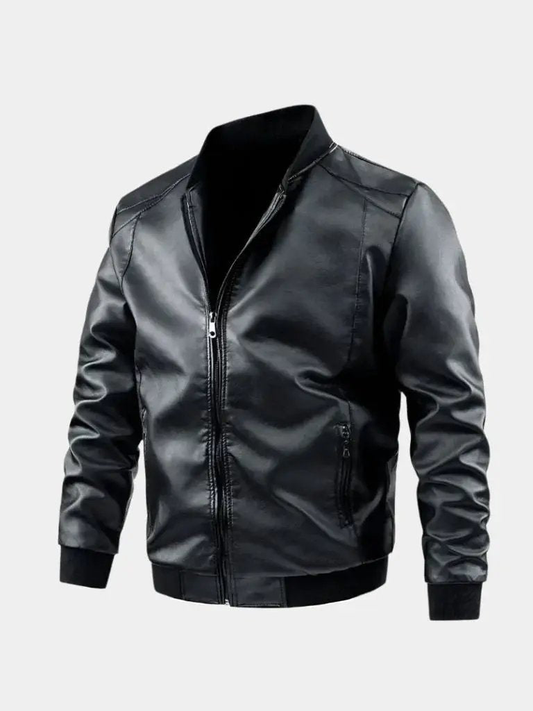 Men’s Leather Jacket – Essential Classic Moto Style SPECTER