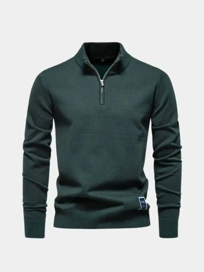 Men’s Knit Sweater – Essential Quarter Zip Casual Everyday Knitwear SPECTER