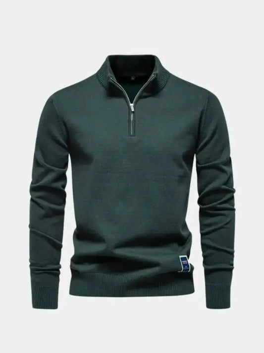 Men’s Knit Sweater – Essential Quarter Zip Casual Everyday Knitwear SPECTER