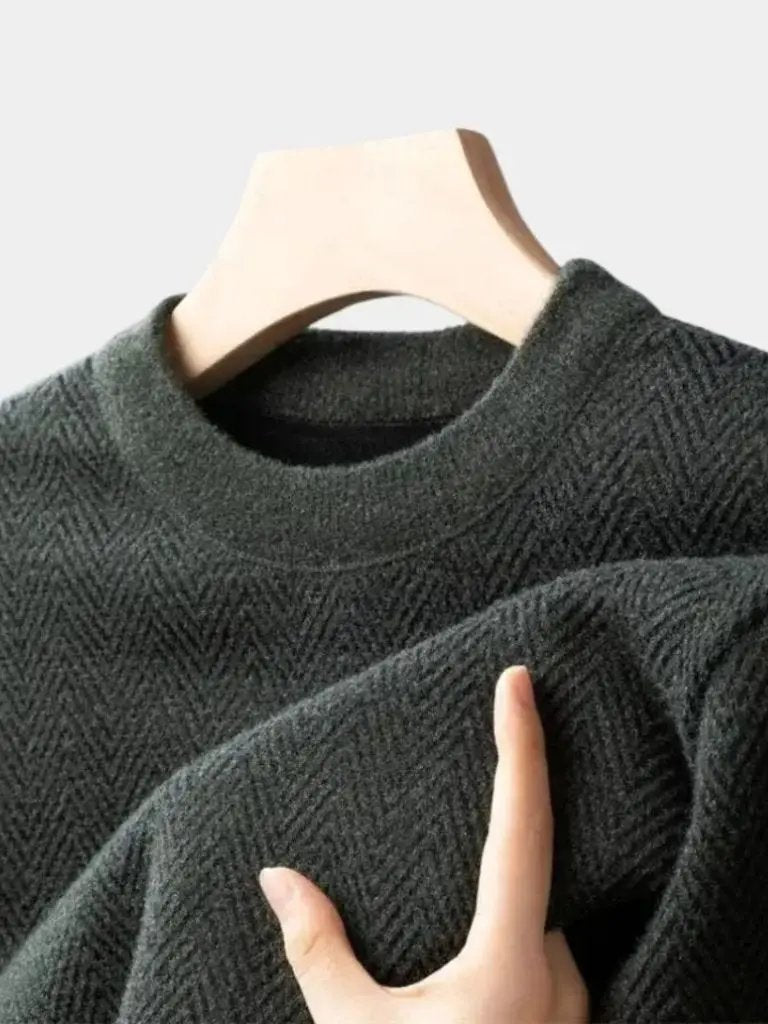 Men’s Knit Sweater – Essential Wool Casual Everyday Knitwear SPECTER
