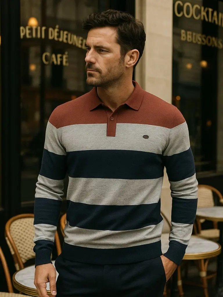 Men’s Knit Sweater – Color Half Zip Casual Everyday Knitwear SPECTER