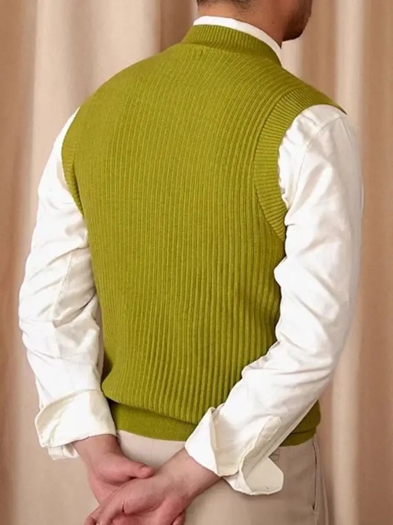 Men’s Knit Sweater – Vest Waistcoat Casual Everyday Knitwear SPECTER