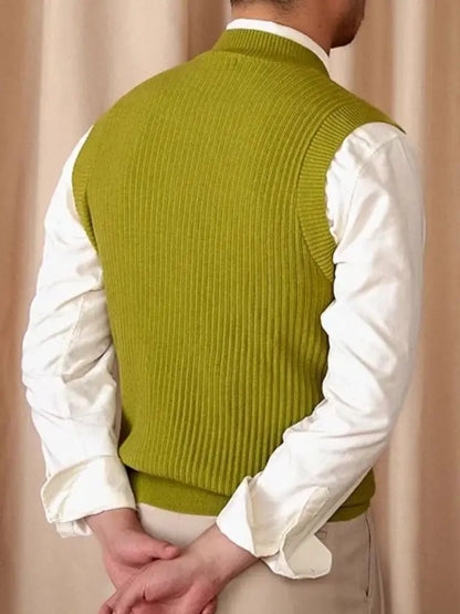 Men’s Knit Sweater – Vest Waistcoat Casual Everyday Knitwear SPECTER