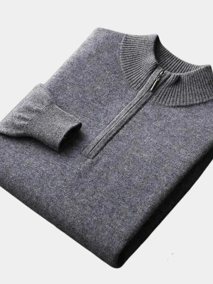 Men’s Knit Sweater – Merino Half Zip Casual Everyday Knitwear SPECTER