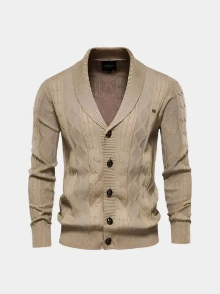Men’s Cardigan Sweater – Minimalist Casual Everyday Knitwear SPECTER
