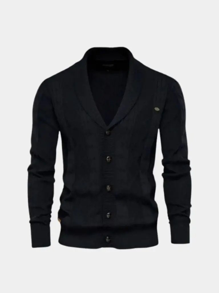 Men’s Cardigan Sweater – Minimalist Casual Everyday Knitwear SPECTER